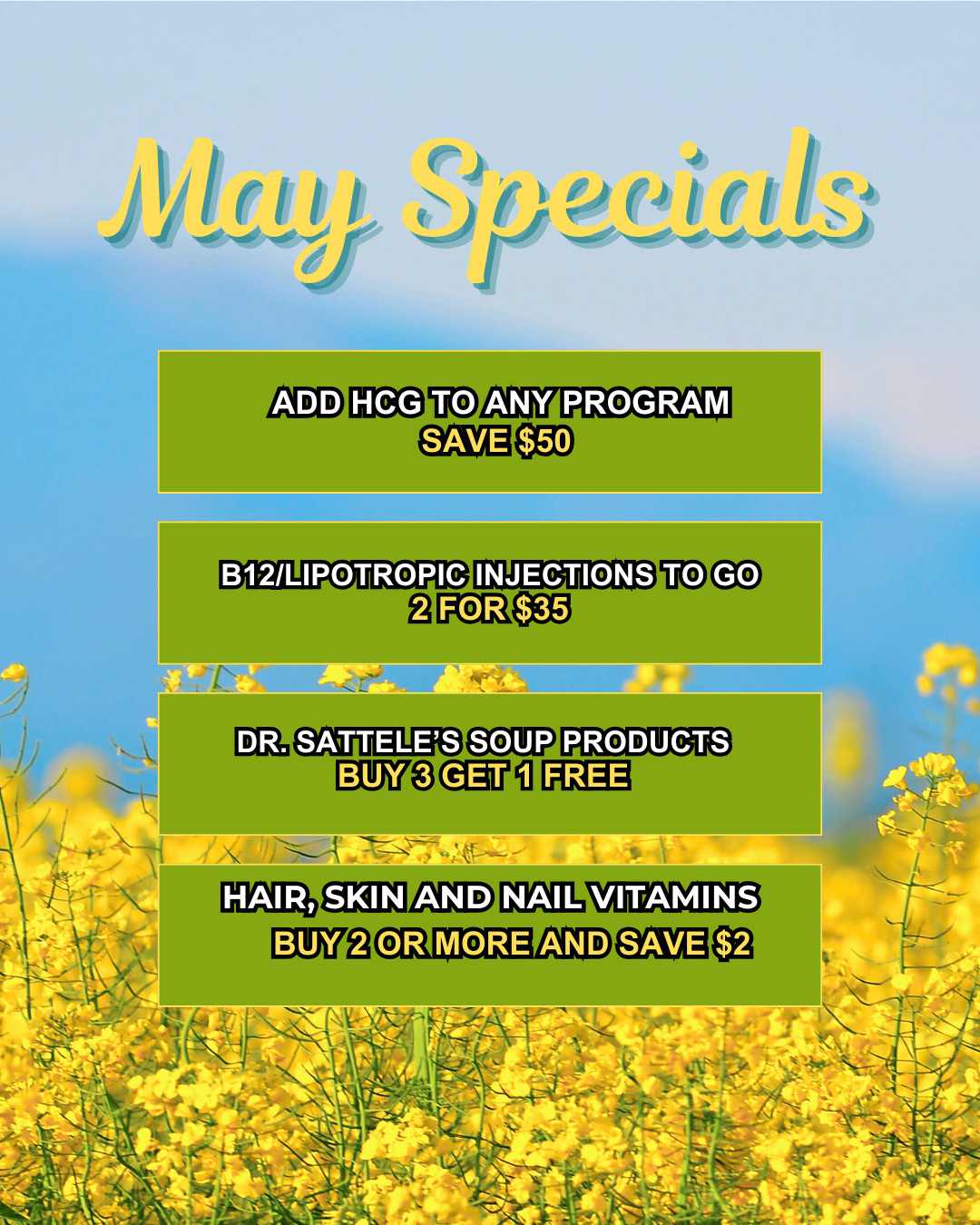 May 2025 Specials Square 1080 x 1080 px 1